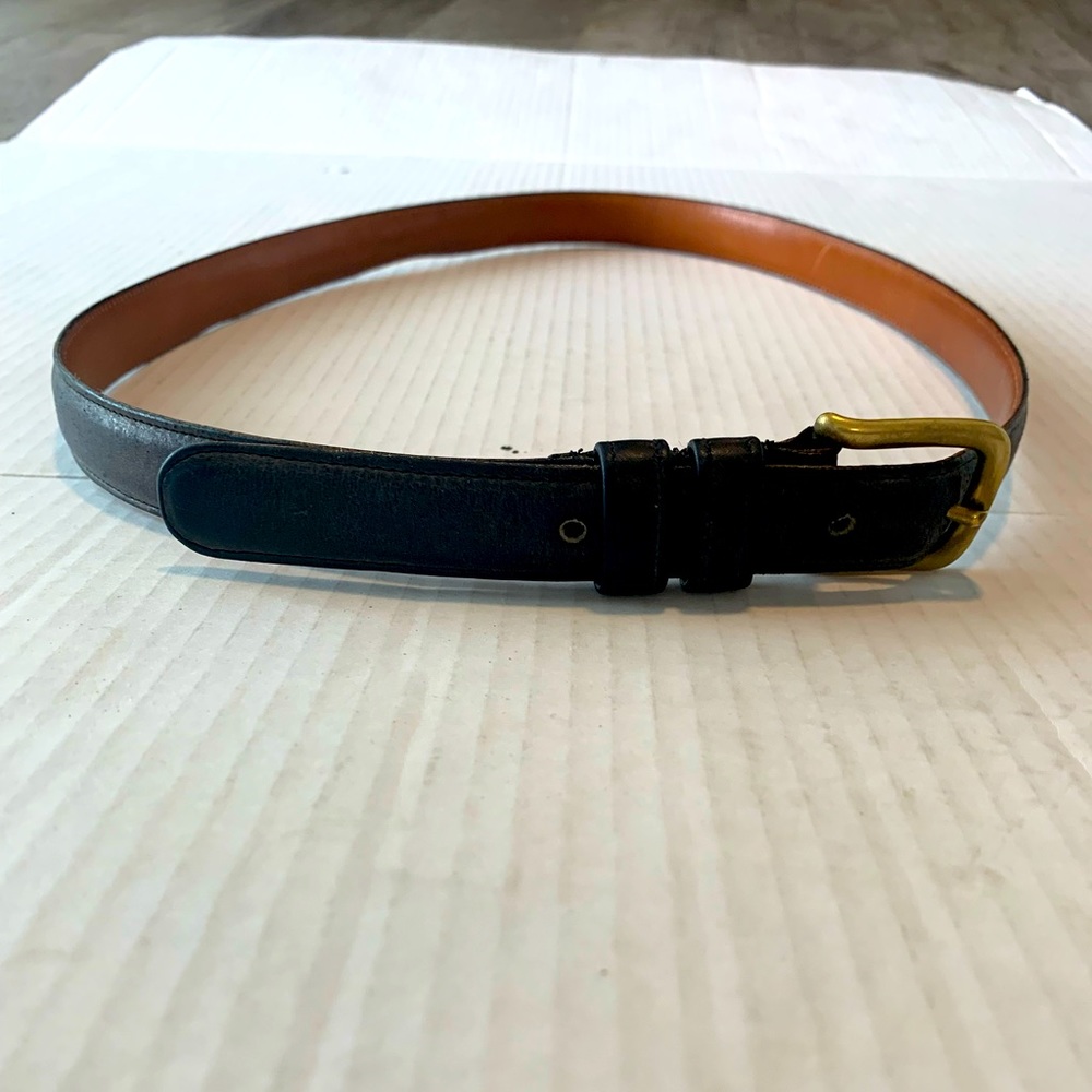 Coach men’s black leather dress belt size 36”